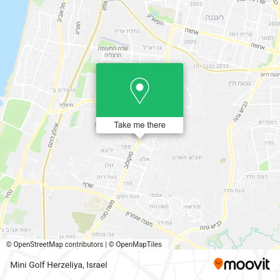 Карта Mini Golf Herzeliya