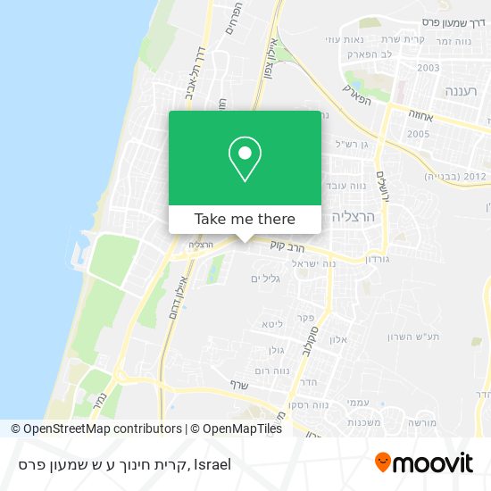 קרית חינוך ע ש שמעון פרס map