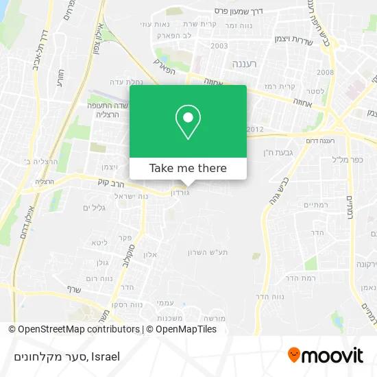 Карта סער מקלחונים