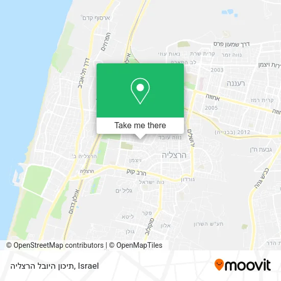 Карта תיכון היובל הרצליה