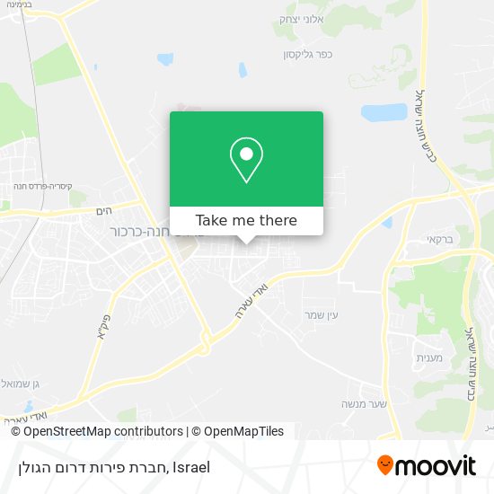 חברת פירות דרום הגולן map