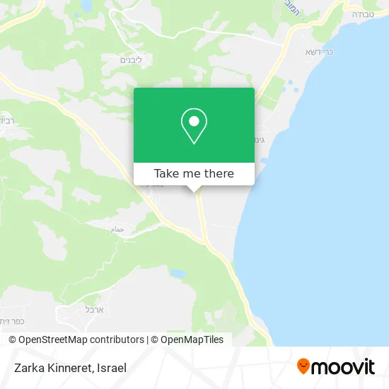 Карта Zarka Kinneret