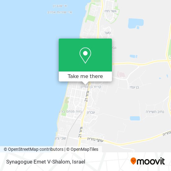 Synagogue Emet V-Shalom map