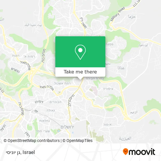 Карта גן יוניסי