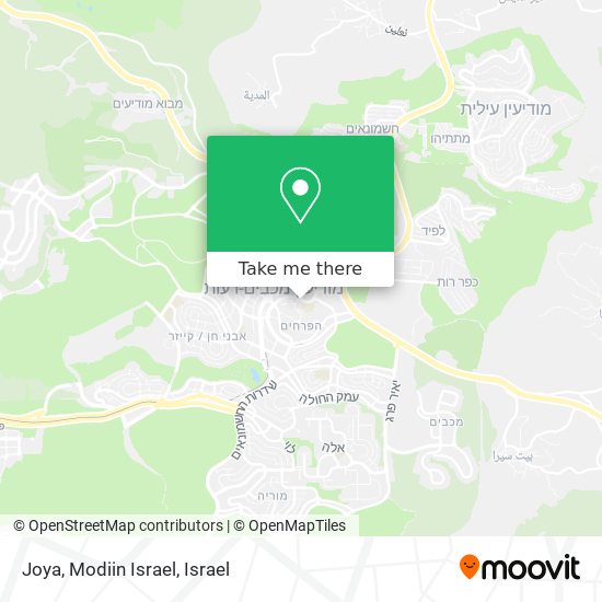 Карта Joya, Modiin Israel