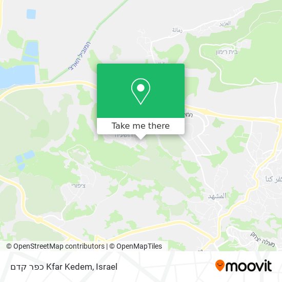 כפר קדם Kfar Kedem map