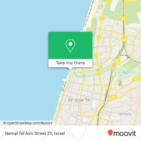 Карта Nemal Tel Aviv Street 20