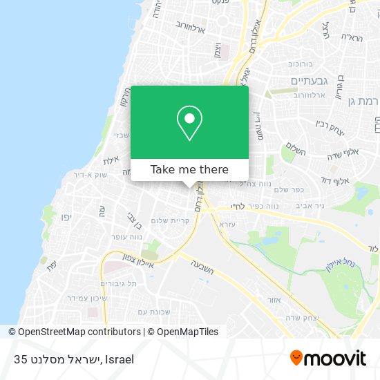 Карта ישראל מסלנט 35
