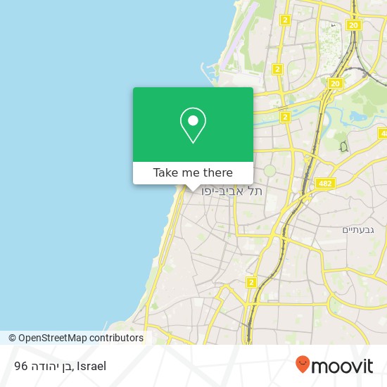 בן יהודה 96 map