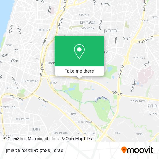 פארק לאומי אריאל שרון map