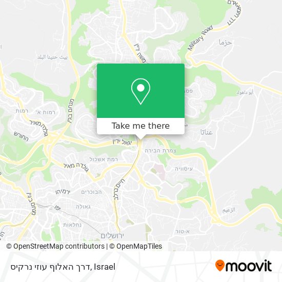 דרך האלוף עוזי נרקיס map