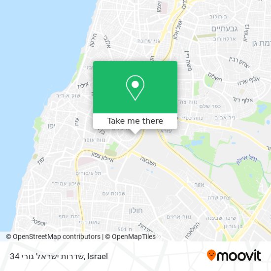 Карта שדרות ישראל גורי 34