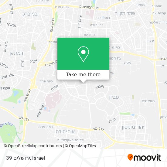 Карта ירושלים 39