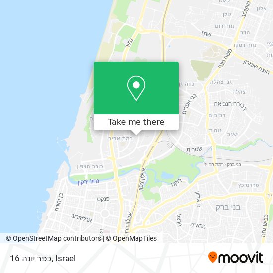 כפר יונה 16 map