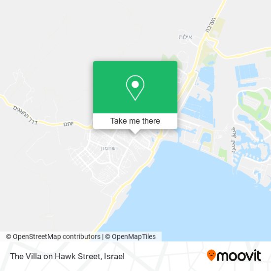 The Villa on Hawk Street map