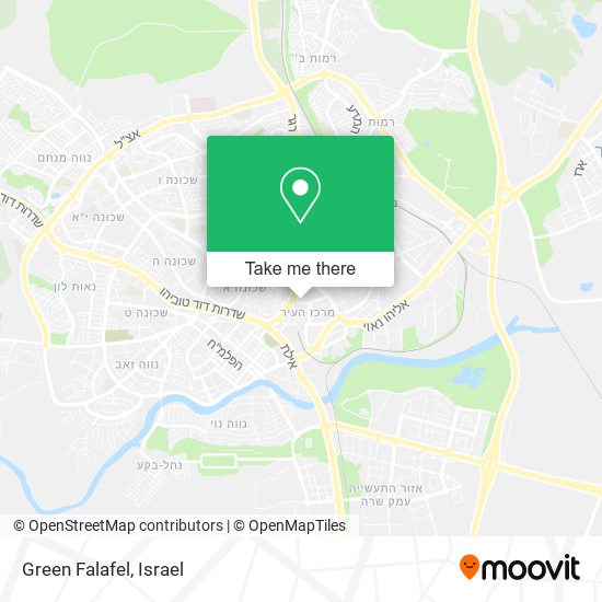 Green Falafel map