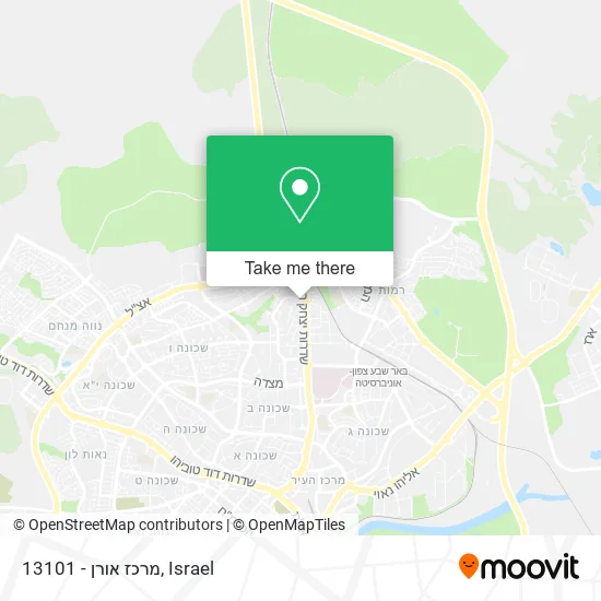 Карта 13101 - מרכז אורן