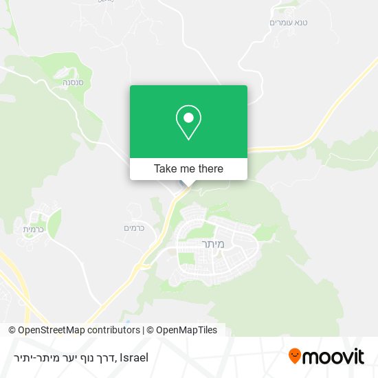 דרך נוף יער מיתר-יתיר map