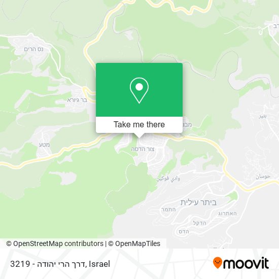 3219 - דרך הרי יהודה map
