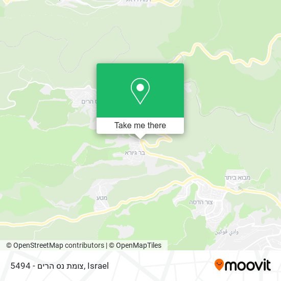 5494 - צומת נס הרים map