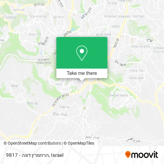 Карта 9817 - הרוזמרין דוגה