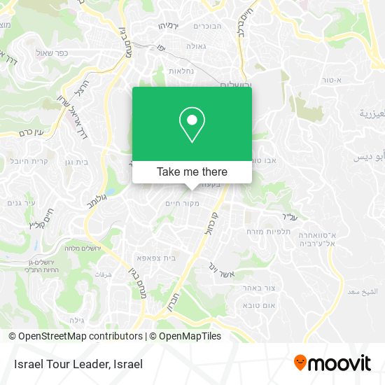 Israel Tour Leader map