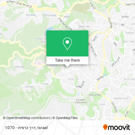 1070 - דרך כרמית map