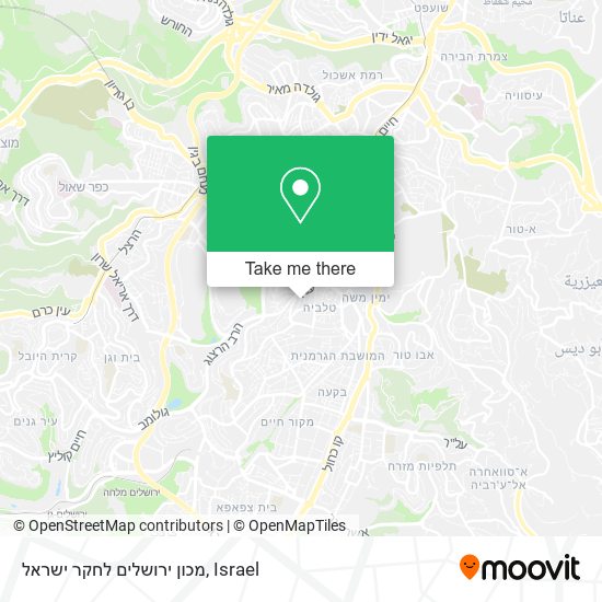 מכון ירושלים לחקר ישראל map
