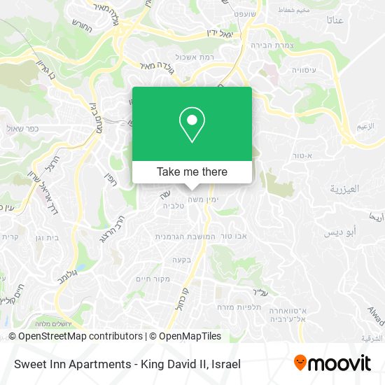 Карта Sweet Inn Apartments - King David II