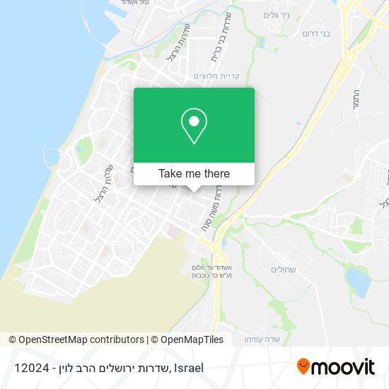 Карта 12024 - שדרות ירושלים הרב לוין