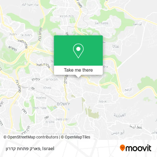 Карта פארק פתחת קדרון