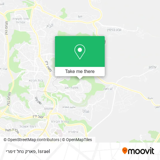Карта פארק נחל זימרי