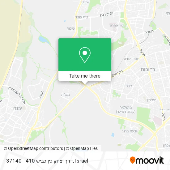 Карта 37140 - דרך יצחק כץ כביש 410