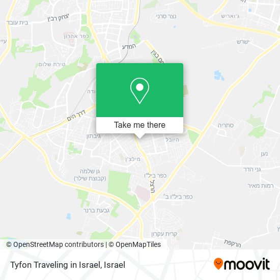 Карта Tyfon Traveling in Israel