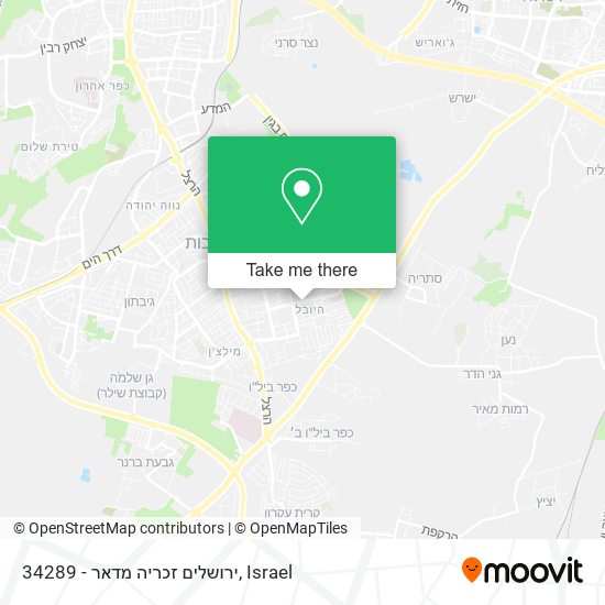 Карта 34289 - ירושלים זכריה מדאר