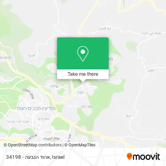 34198 - אהוד הגבעה map