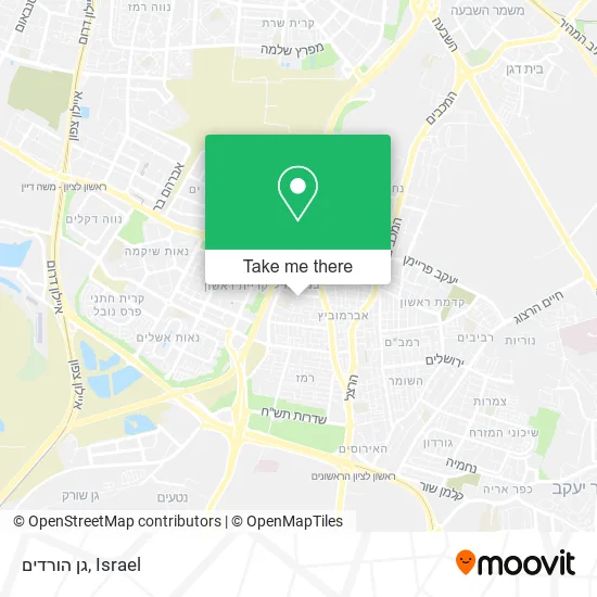 Карта גן הורדים