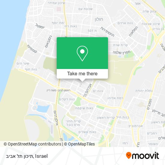 Карта תיכון תל אביב