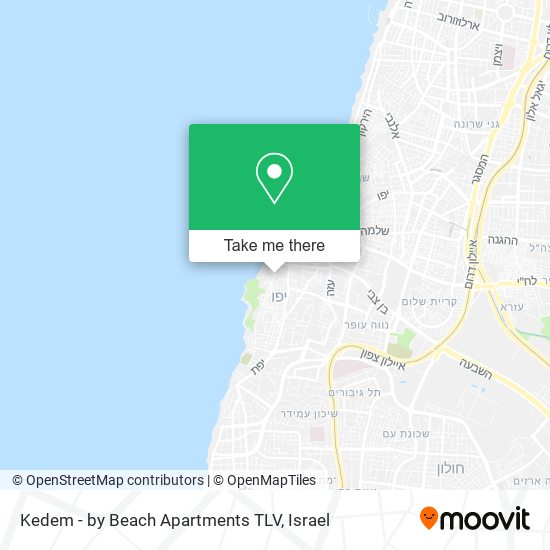 Kedem - by Beach Apartments TLV map