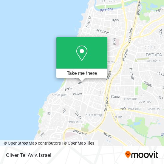 Карта Oliver Tel Aviv
