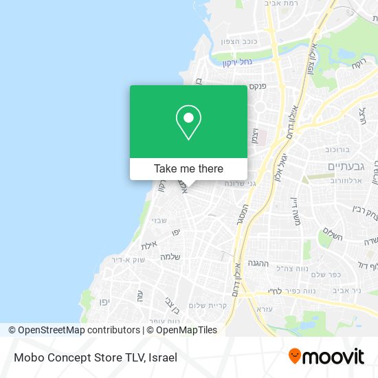 Карта Mobo Concept Store TLV