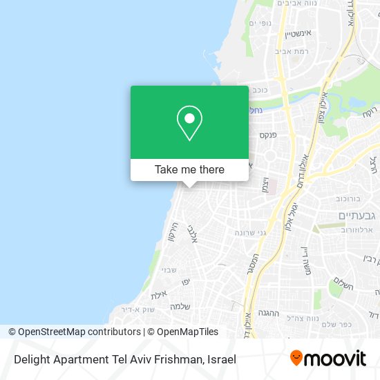 Delight Apartment Tel Aviv Frishman map
