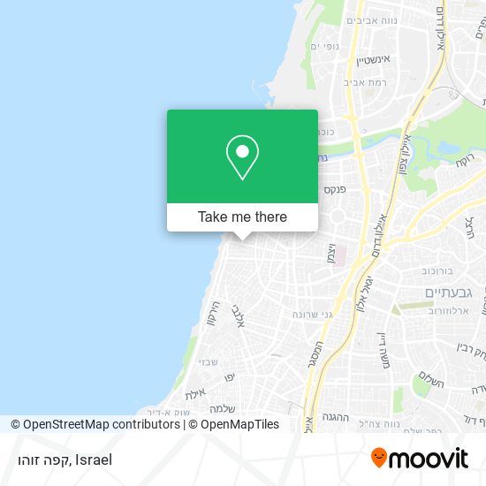 קפה זוהו map