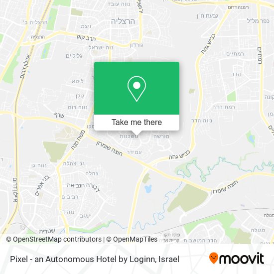 Pixel - an Autonomous Hotel by Loginn map