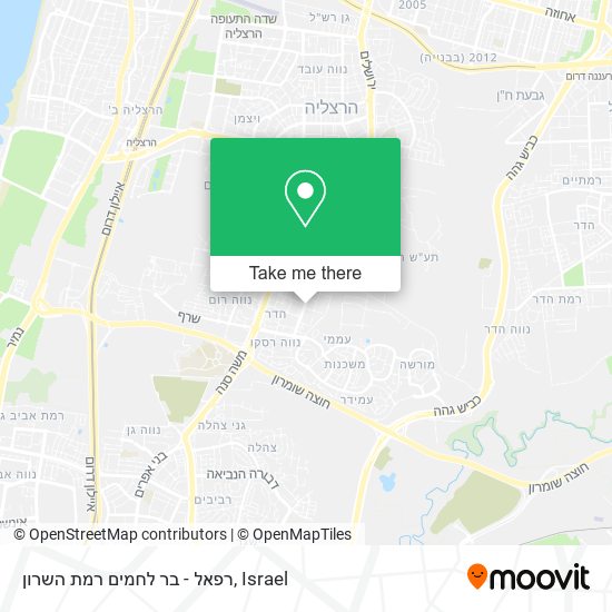 רפאל - בר לחמים רמת השרון map