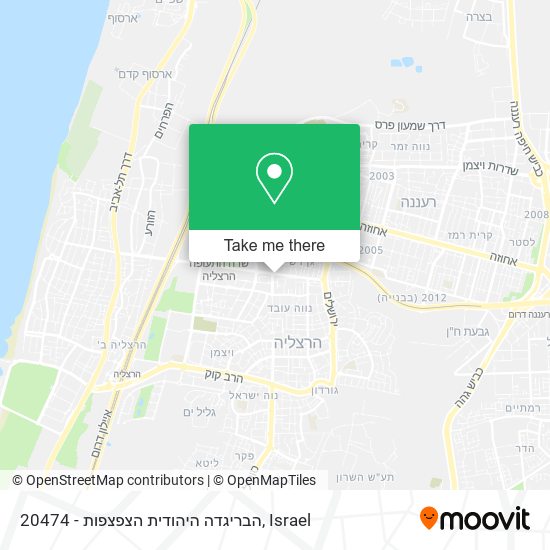 20474 - הבריגדה היהודית הצפצפות map