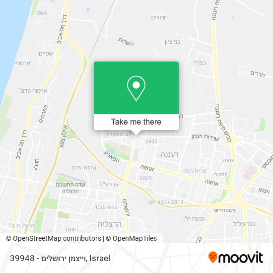 39948 - וייצמן ירושלים map
