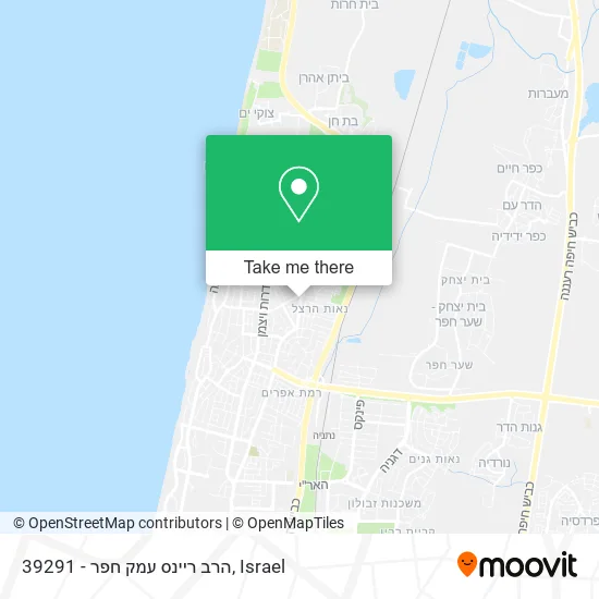 Карта 39291 - הרב ריינס עמק חפר
