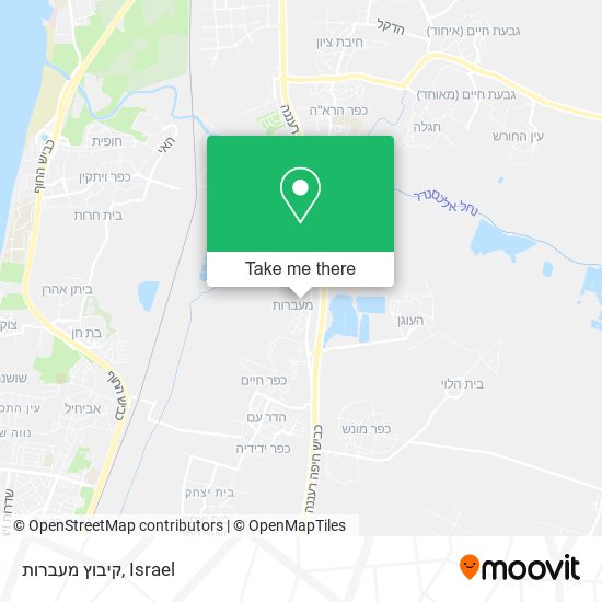 קיבוץ מעברות map