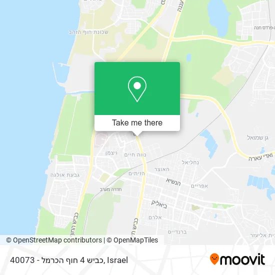 40073 - כביש 4 חוף הכרמל map